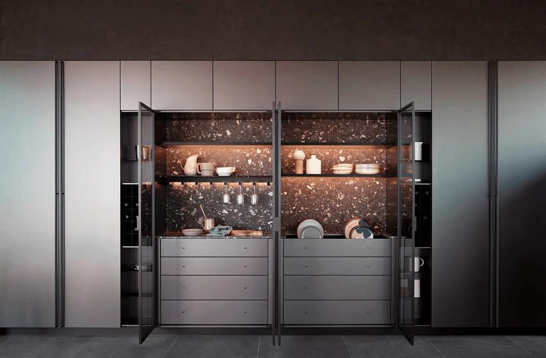 Архитектурная кухня Cesar с винной витриной