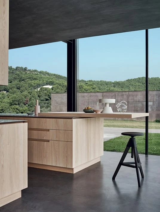 Кухня Cesar с видом на террасу